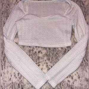 Solid Sweetheart Neck Crop Tee